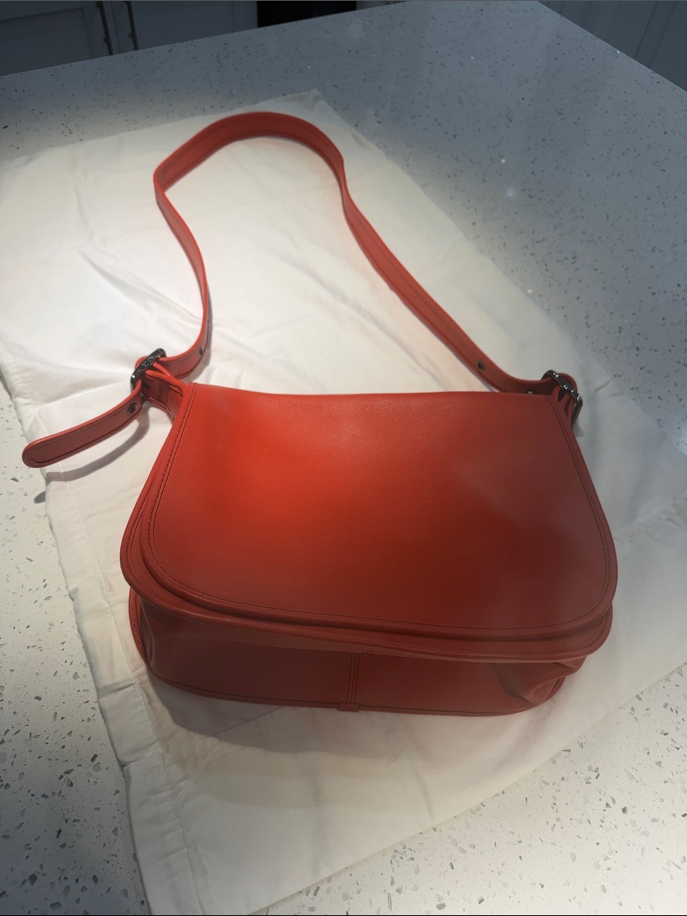 Coach Orange Leather Crossbody Bag